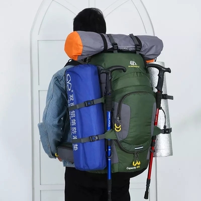 пеший туризм легковеса 60L водоустойчивый укладывает рюкзак рюкзаки 70cm Rainproof