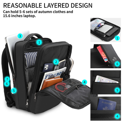 Сумка портфеля офиса моды для черноты ноутбука полностью открытой RFID деловых поездок людей